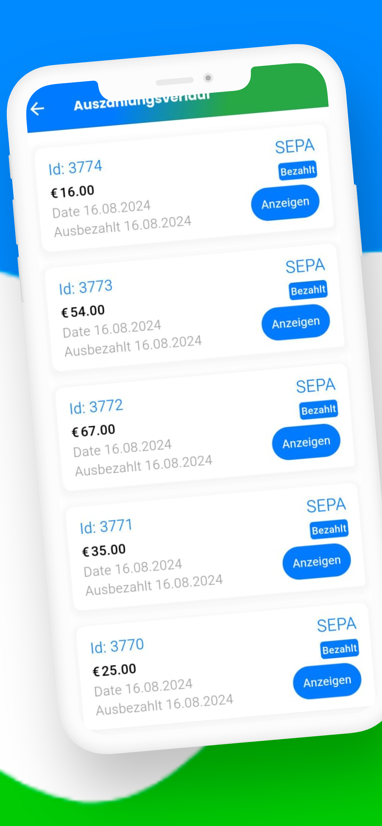 app Auszahlung